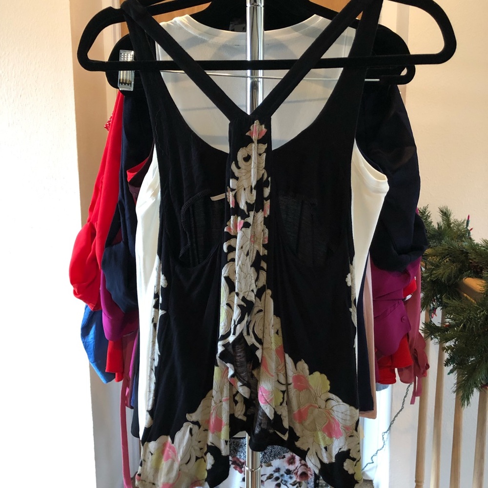 Black tank with decorative back